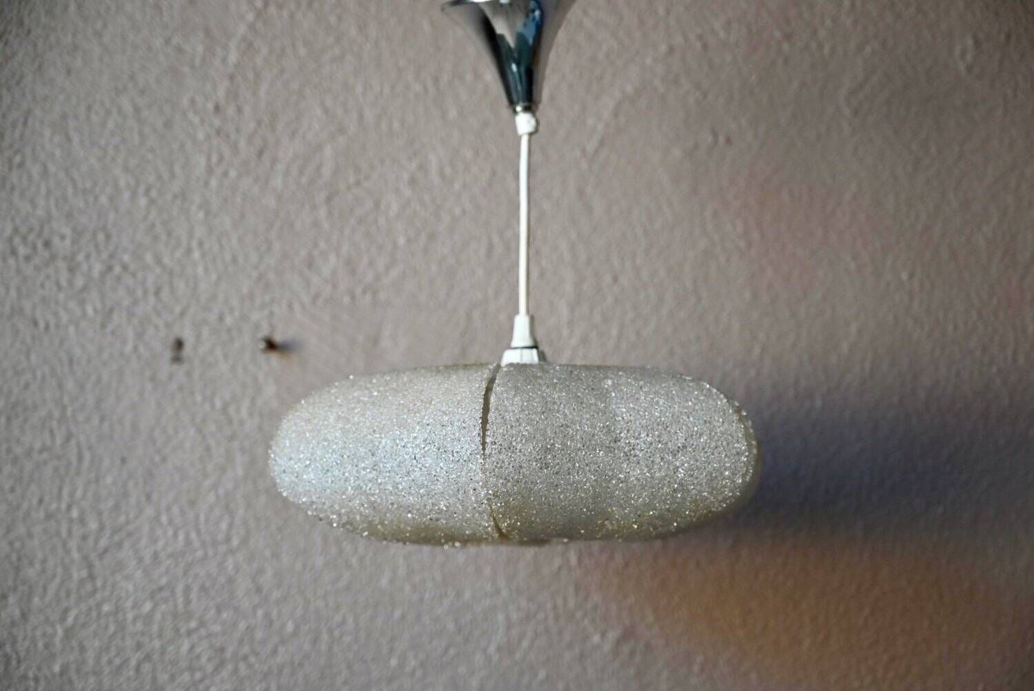 1960s vintage suspension sparkling granulated perspex Mid-Century