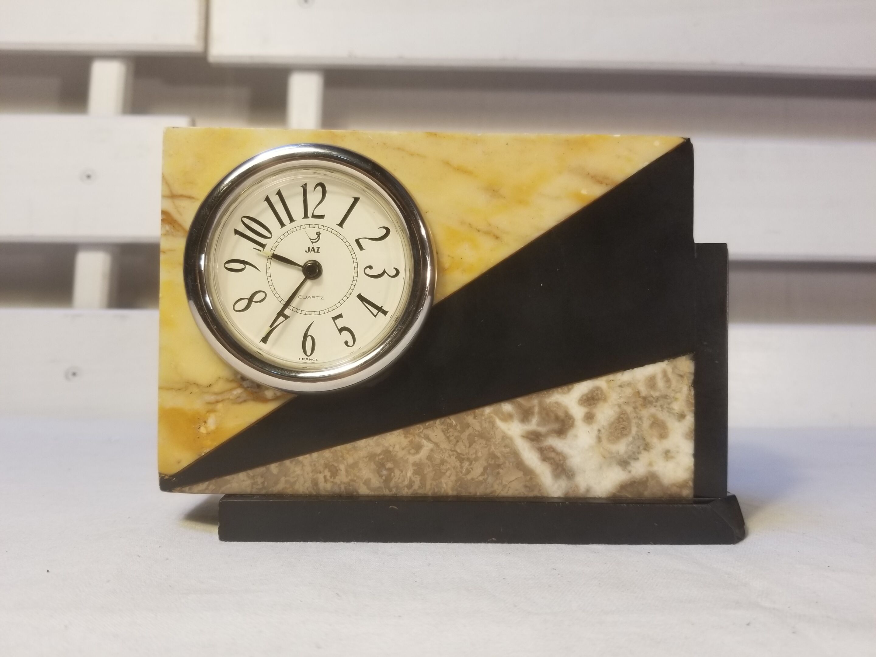 JAZ Quartz Clock Art Deco Marble Style - Table Clock