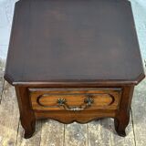 Table basse bout de canapé en noyer style louis Philippe