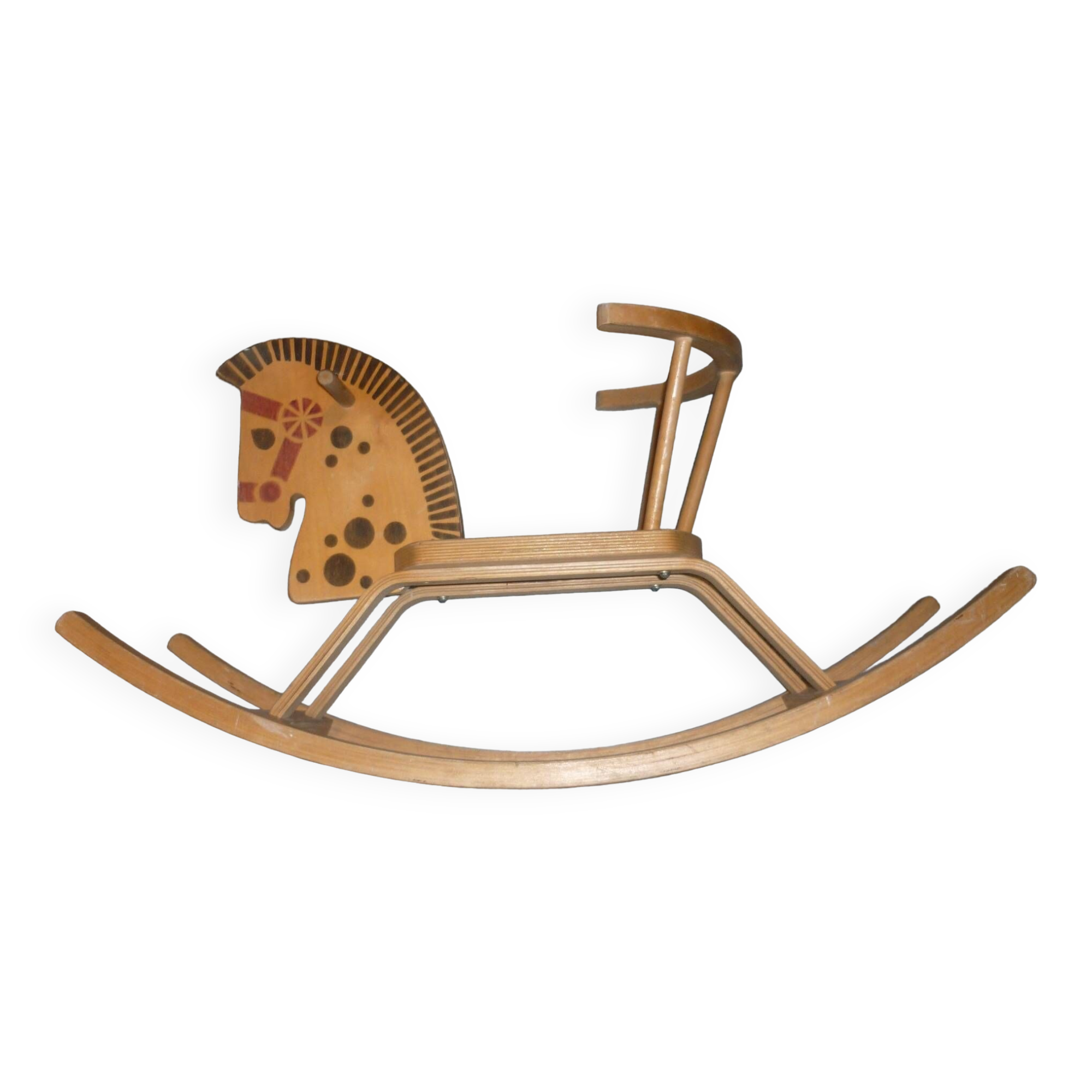 Vintage wooden rocking horse