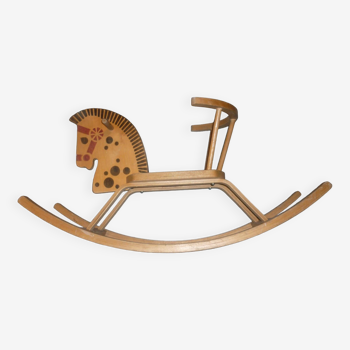 Vintage wooden rocking horse