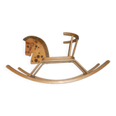 Cheval à bascule vintage en bois