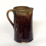 Plum and soft green varnished earth pitcher