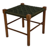 Vintage Stool Danish Papercord Rope Stool Mid Century