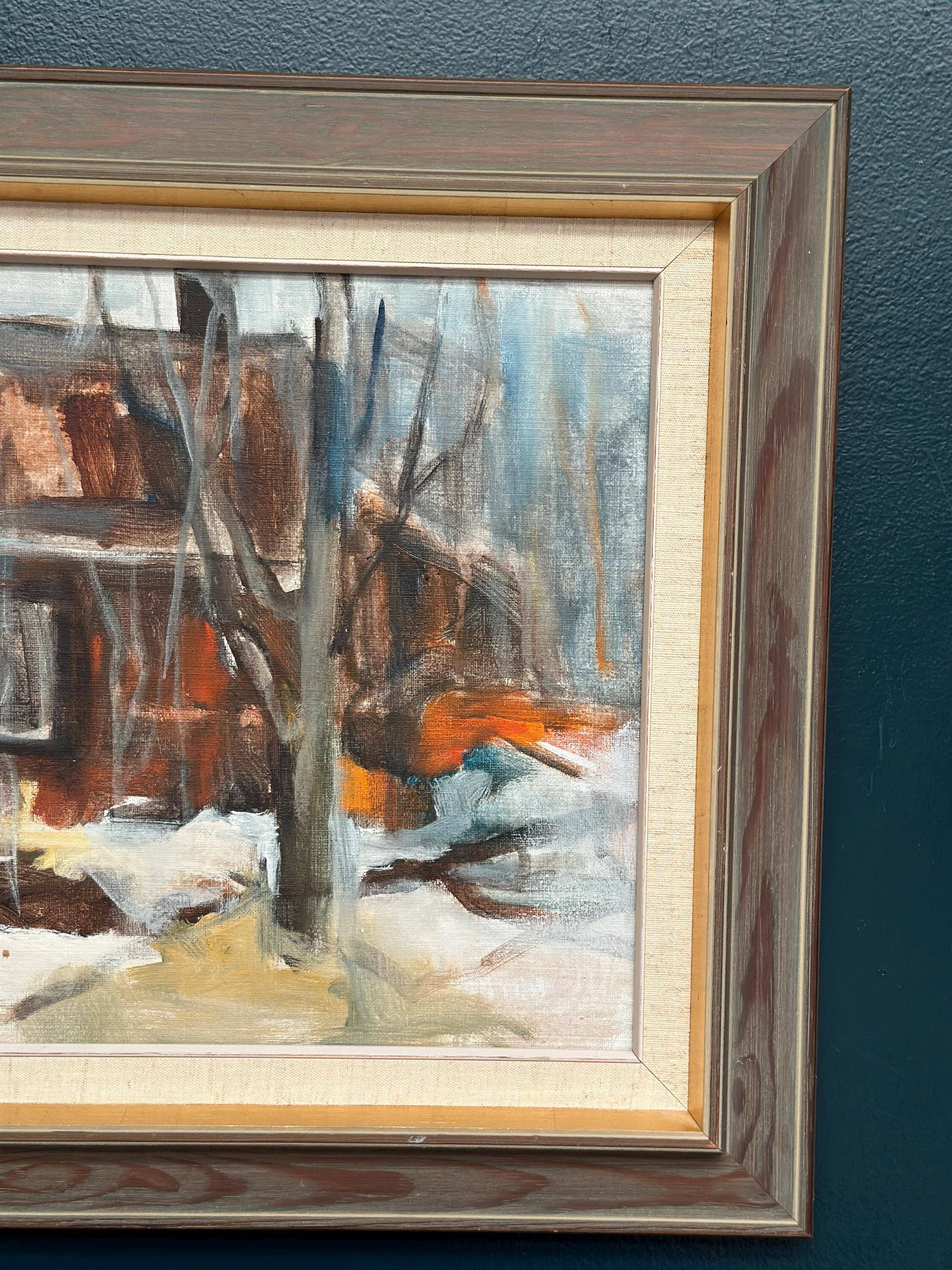 Original Swedish Oil on Canvas – “The Forge” by Pia Hesselmark‑Campbell