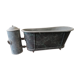 old bathtub with its stove