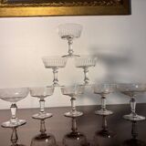 Baccarat and Meisenthal cut glasses 8p.