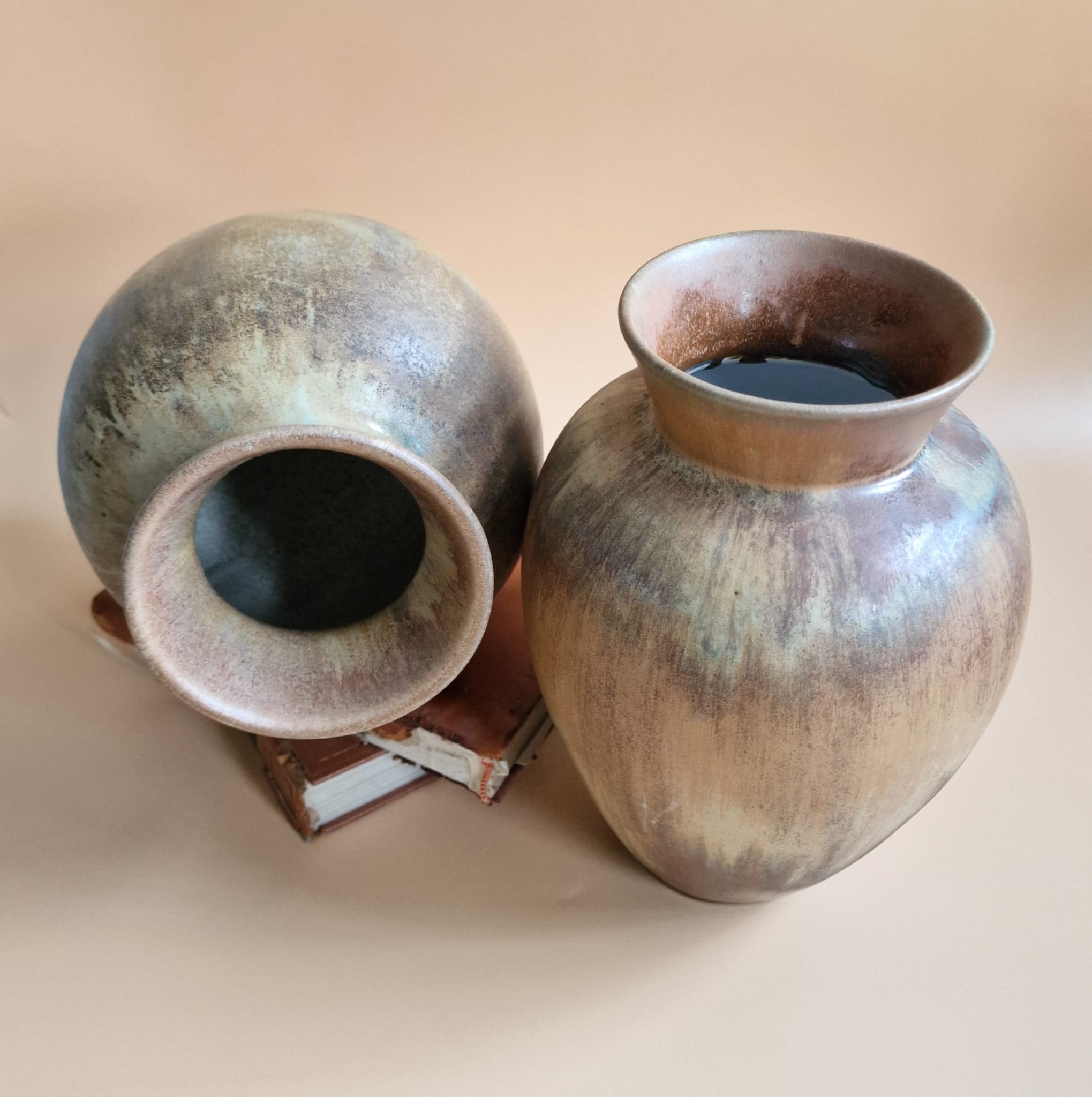 Denbac - Two vases - France - 1920-1949 - Art Deco style ceramics