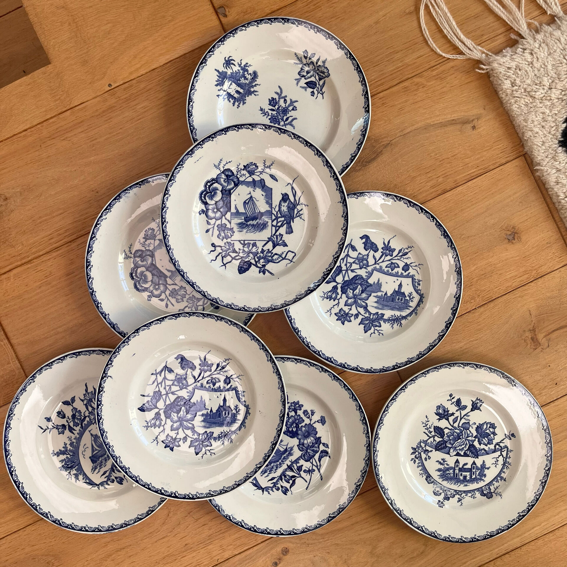 8 plates Terre de Fer Landscapes