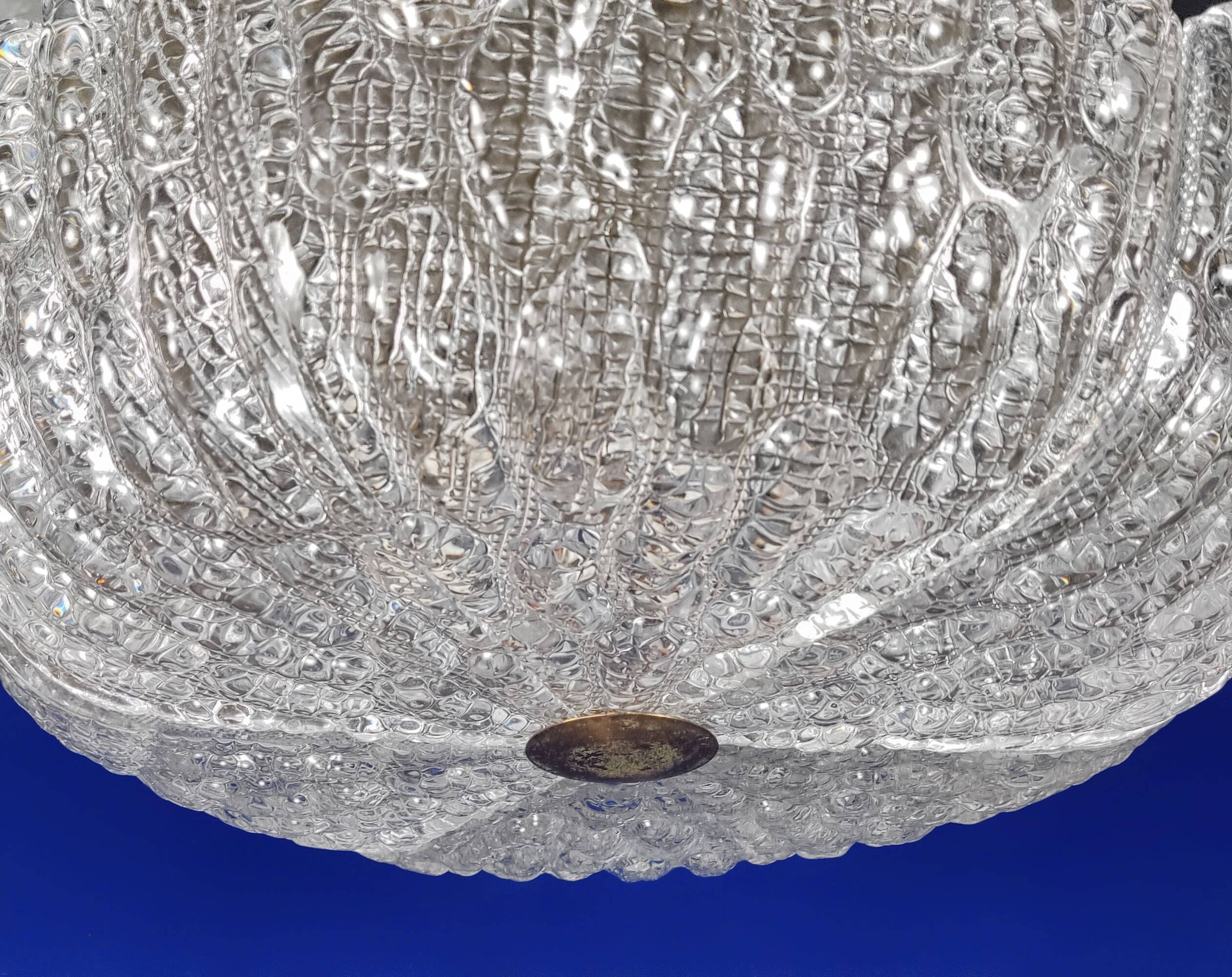 1960s Orrefors Carl Fagerlund Brass & Crystal ‘Embassy’ Pendant Lamp