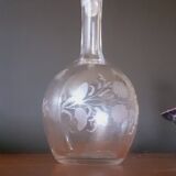 Carafe xixème en verre soufflé et ciselé