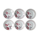 Lot of 6 to Digoin Sarreguemines dessert plates, model Clematis
