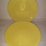 Lot 4 porcelain plates of People, Line Triumph, pale yellow