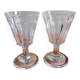 2 wine glasses - cut crystal - Baccarat around 1850