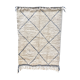 Moroccan Berber carpet Beni Ouarain with majorelle blue diamonds 1.89x1.38m