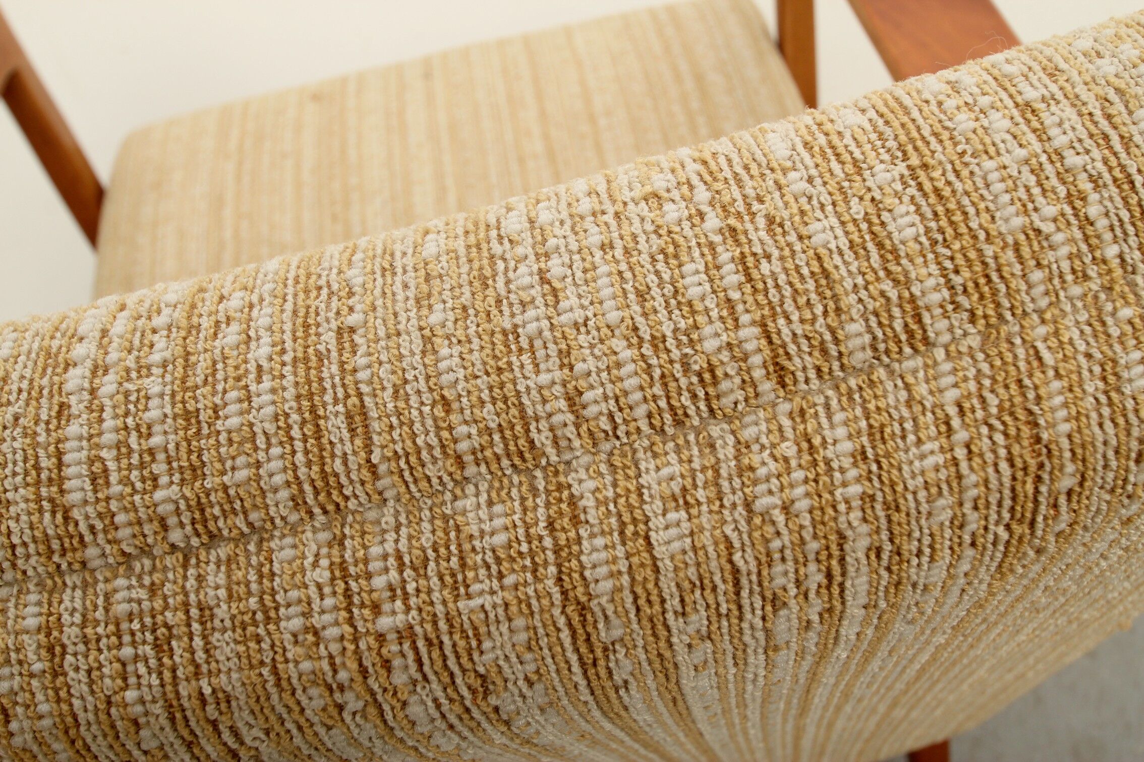 1950s armchair cherrywood in beige