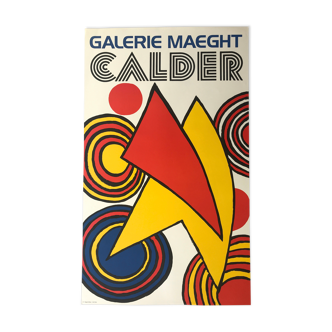 Affiche originale en lithographie d'Alexander Calder, Galerie Maeght, 1973