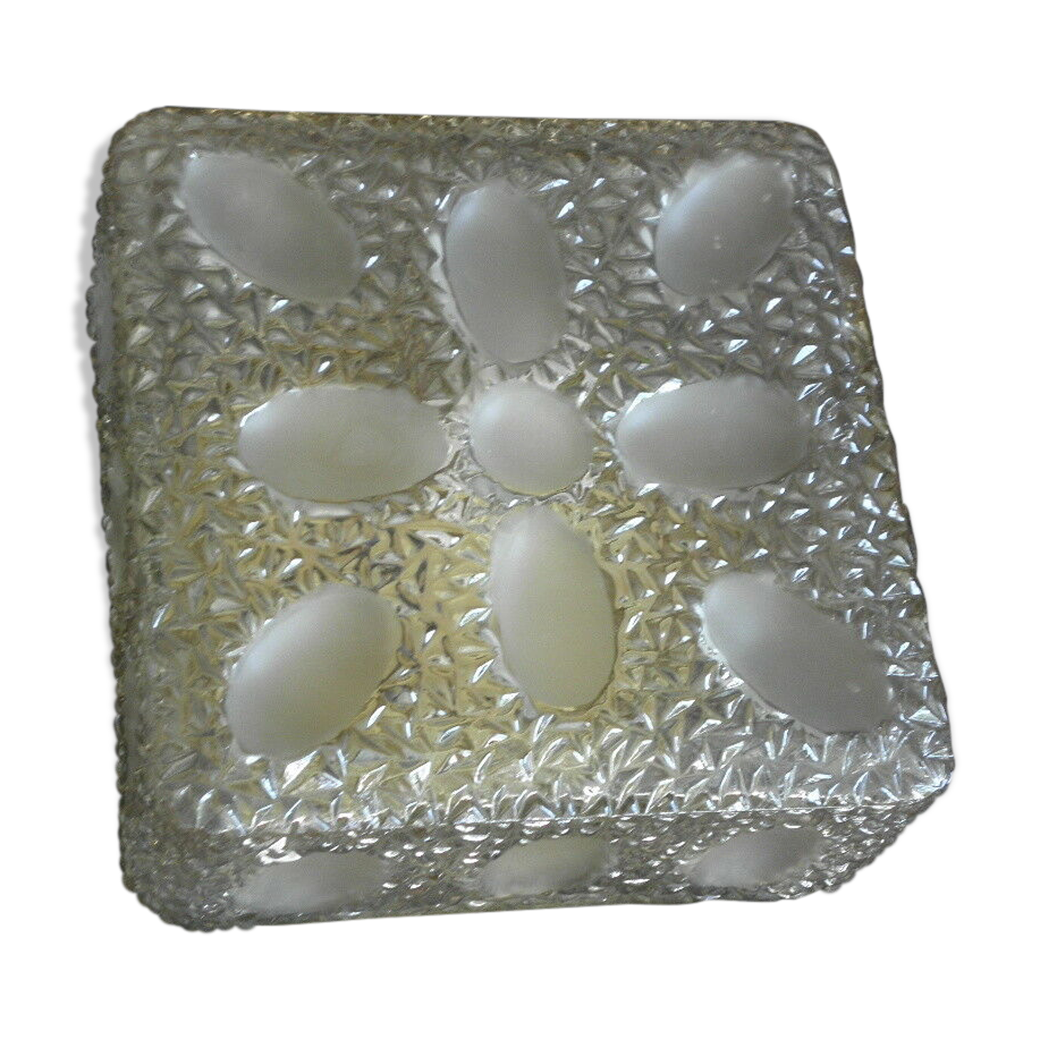 Plafonnier vintage effet glacé