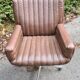 Brown leather office chair 80s