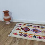 Handmade wool Berber rug 165 X 70 CM
