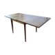Wooden game table 1950 1960, fold-out tray (80x80x75)
