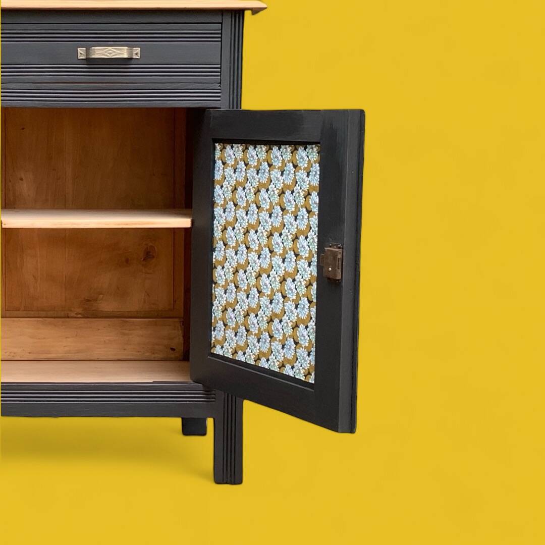 Parisian art deco buffet in solid walnut 1930