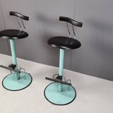 Post modern italian bar stools, 1980s -set of 2