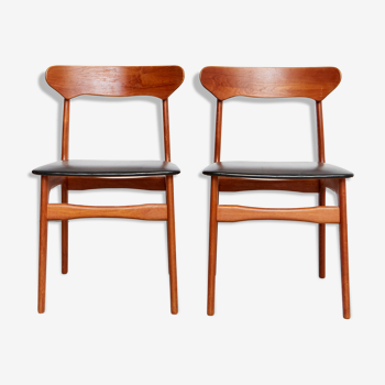 Set of 2 dining chairs by Schiønning & Elgaard for Randers 1970