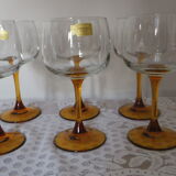 6 verres a pied ambré Luminarc