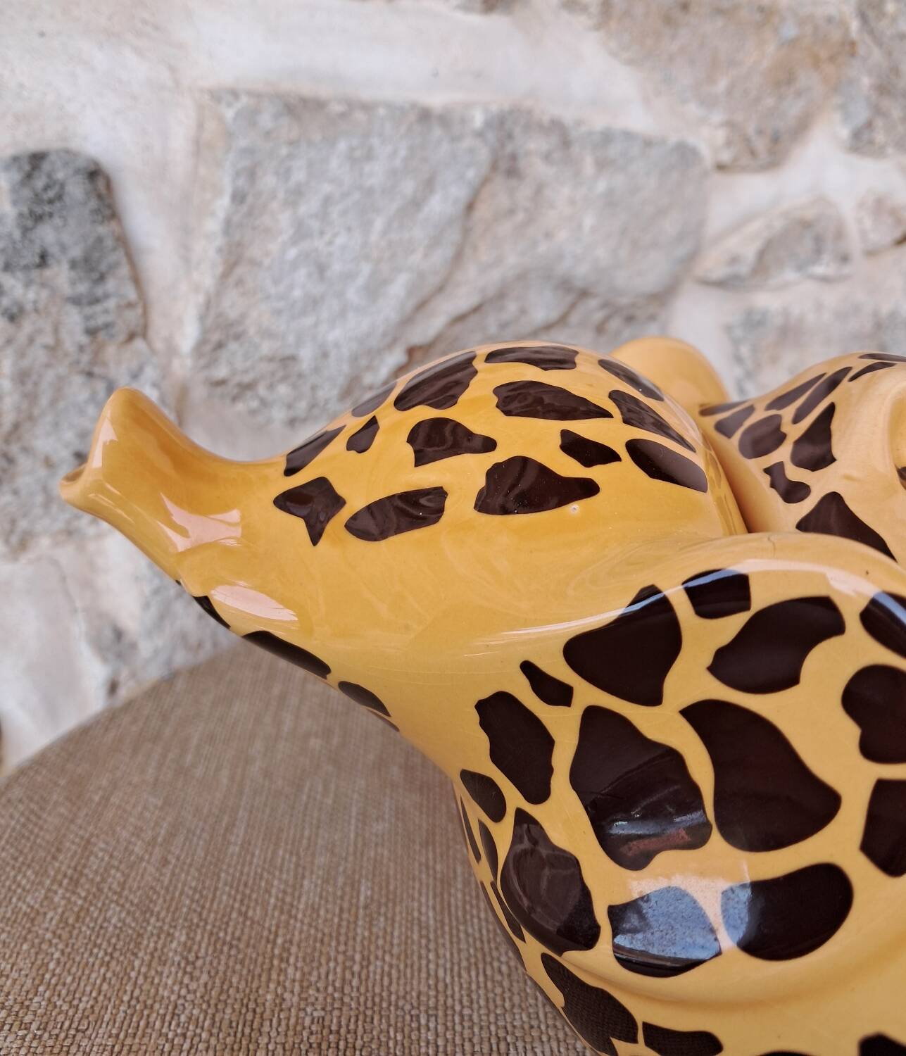 Théière Éléphant motif girafe