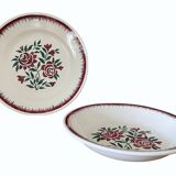 Antique plates and salad bowls in Longwy faience.