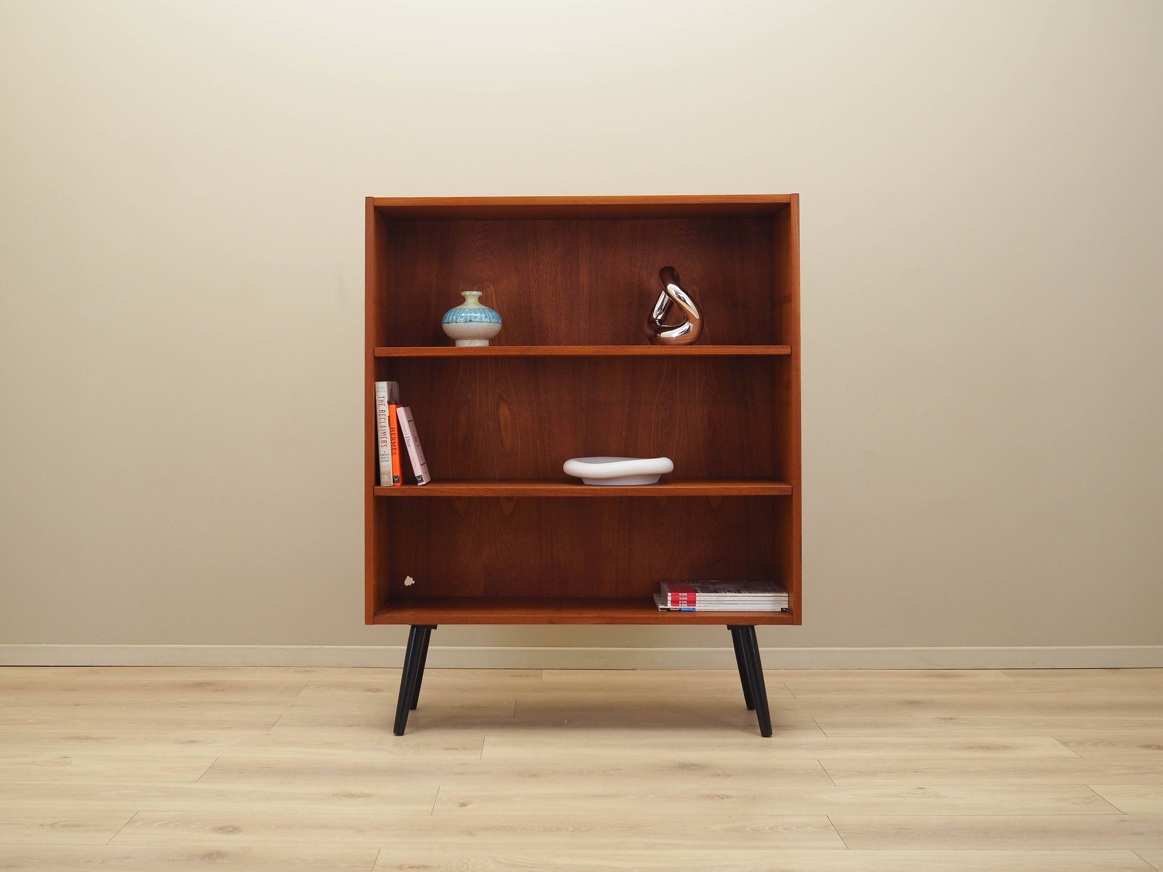 Teak bookcase, Danish design, 1970s, manufactured in Denmark