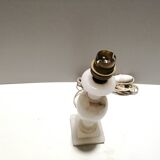 Pied de lampe en albâtre années 50