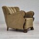 1960s, Danish vintage armchair, furniture velour, dark beech wood.