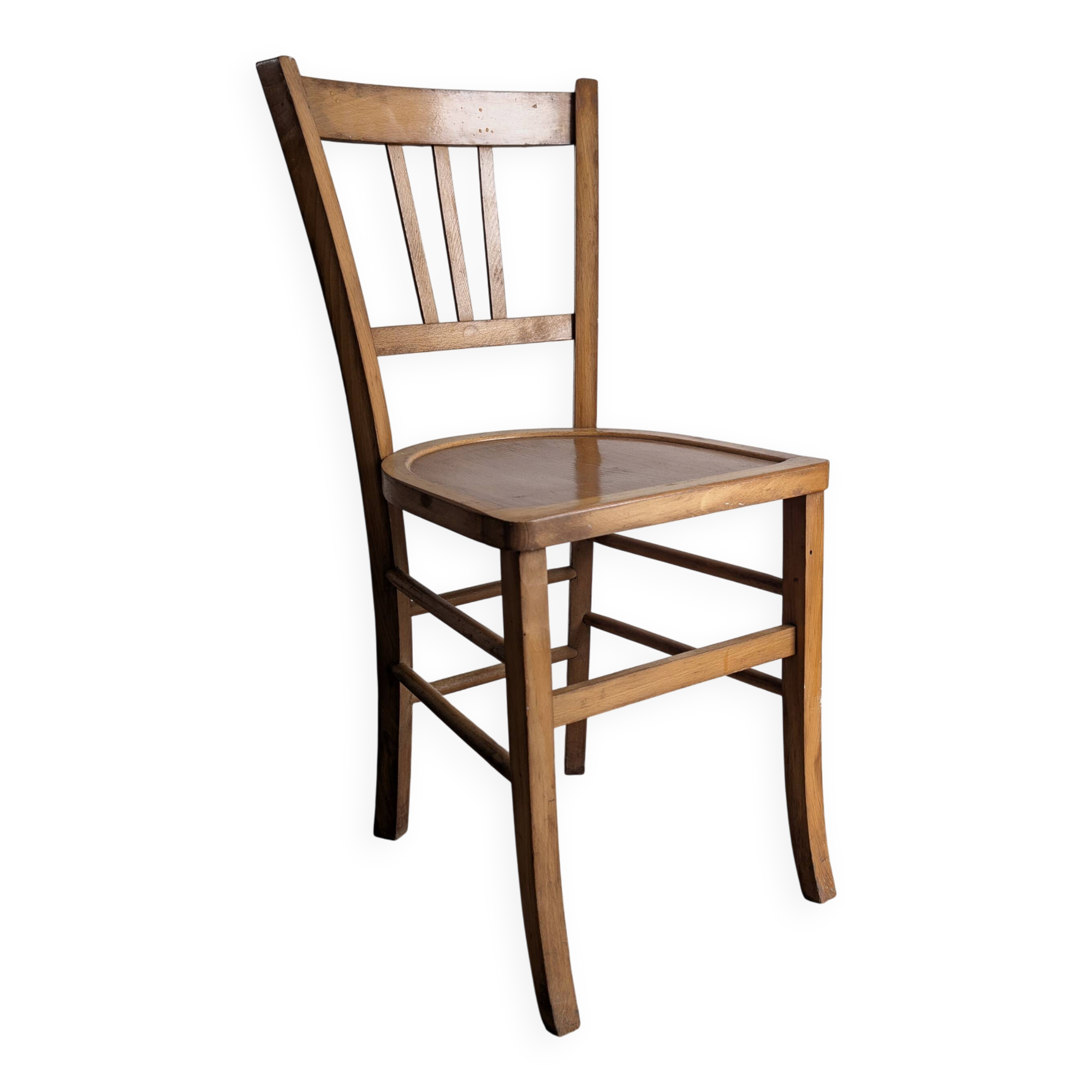 Vintage 1950s Bistro Chair in Beech