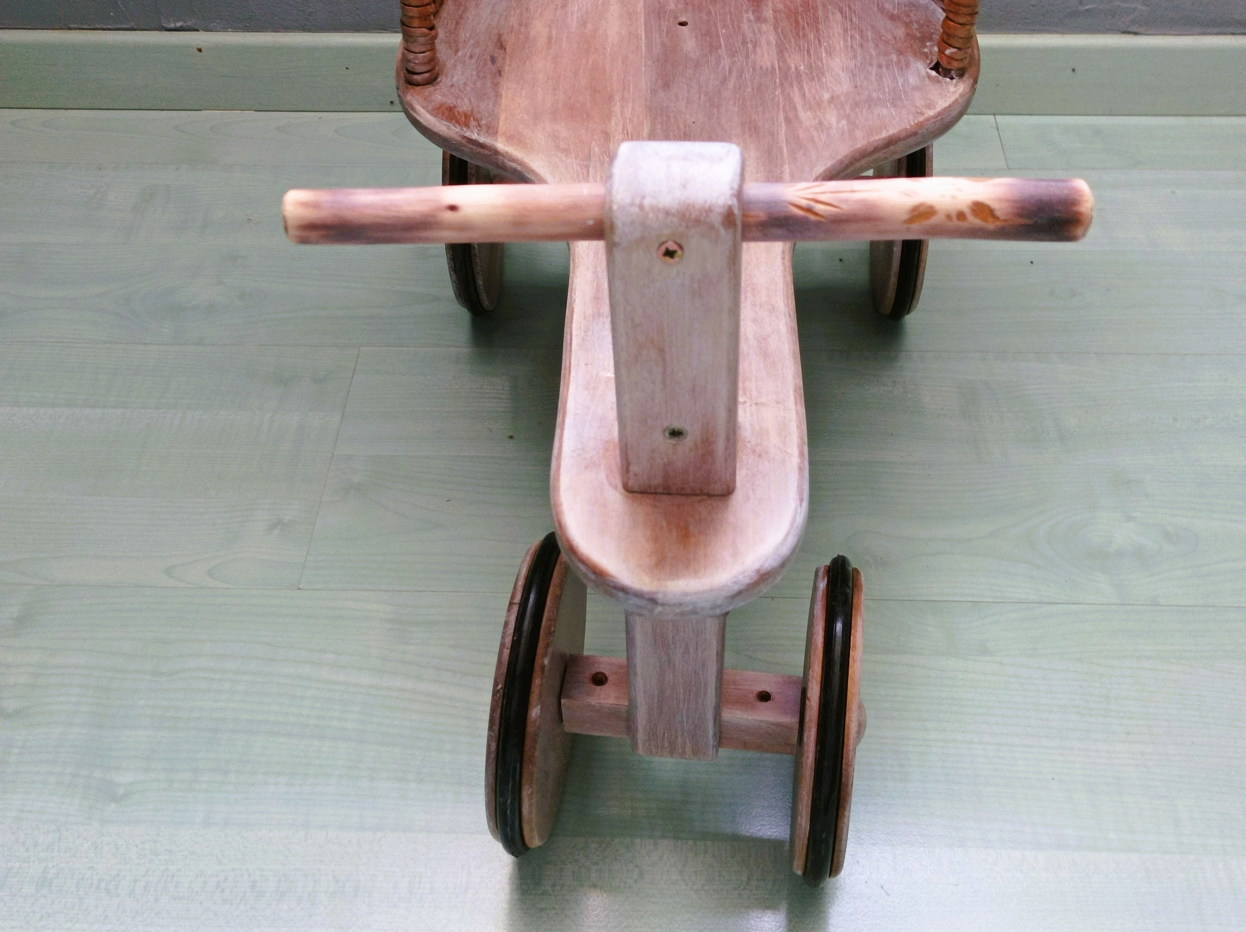 Wooden tricycle for children