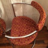 Lot of 2 chairs chrome tube from the 70s