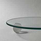 Large Italian glass and spherical frosted glass empty pocket, 1970 design