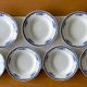 7 assiettes creuses anciennes en faïence de Saint-Amand (Nord)