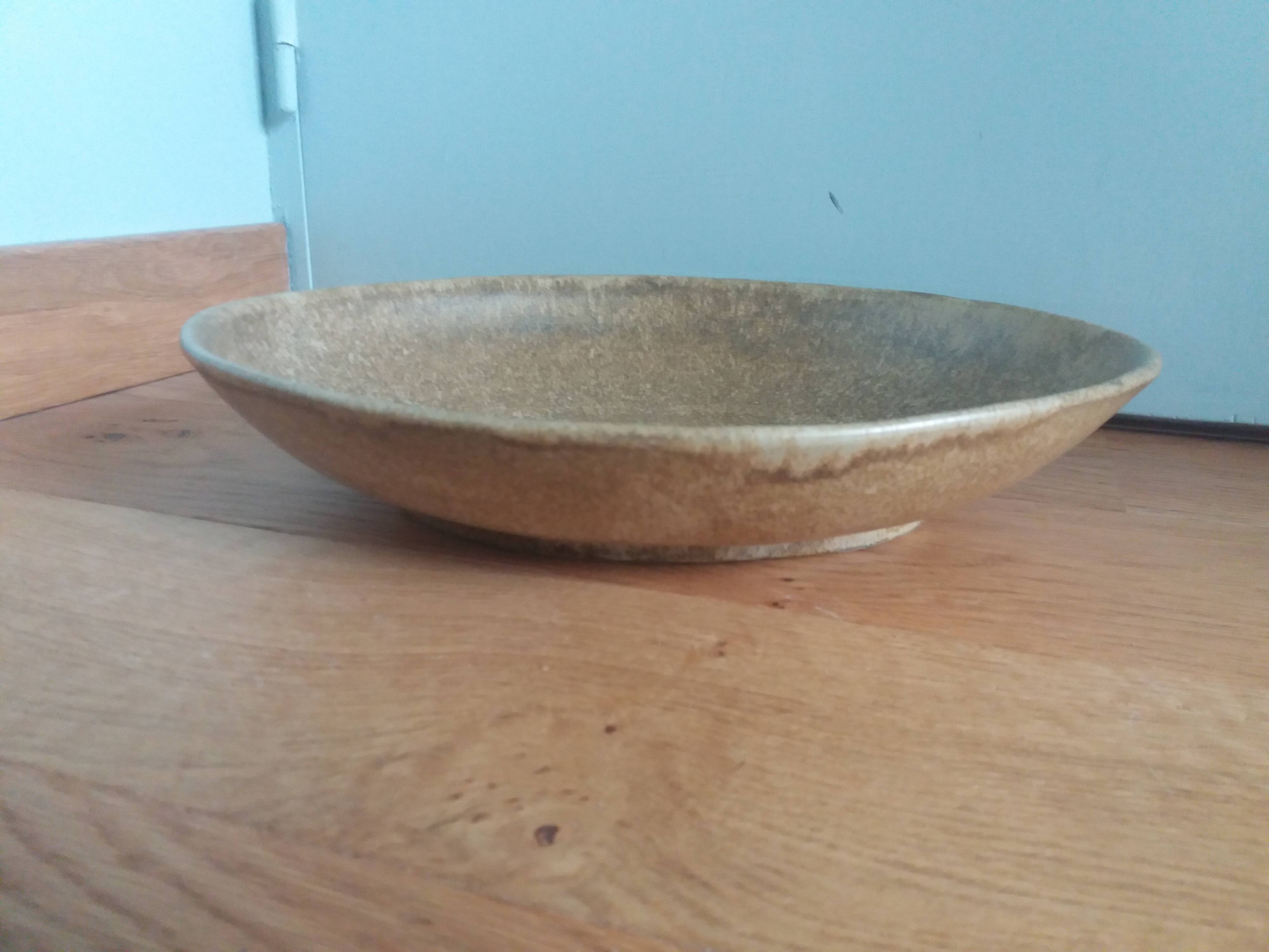 Stoneware salad bowl 35x30 cm