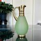 Vintage Carafe in Green and Gold Granite Glass - Vintage Tableware