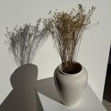 Modern oblong white vase H18.5