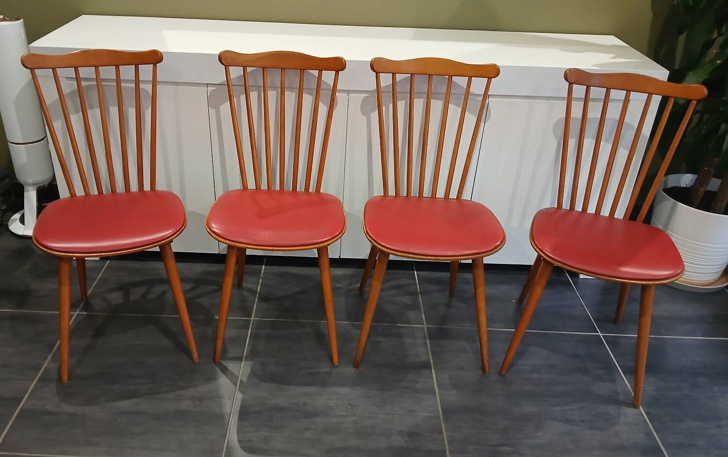 Set of 4 Baumann Menuet chairs, vintage 1970s