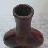 Enamelled and lacquered metal vase height