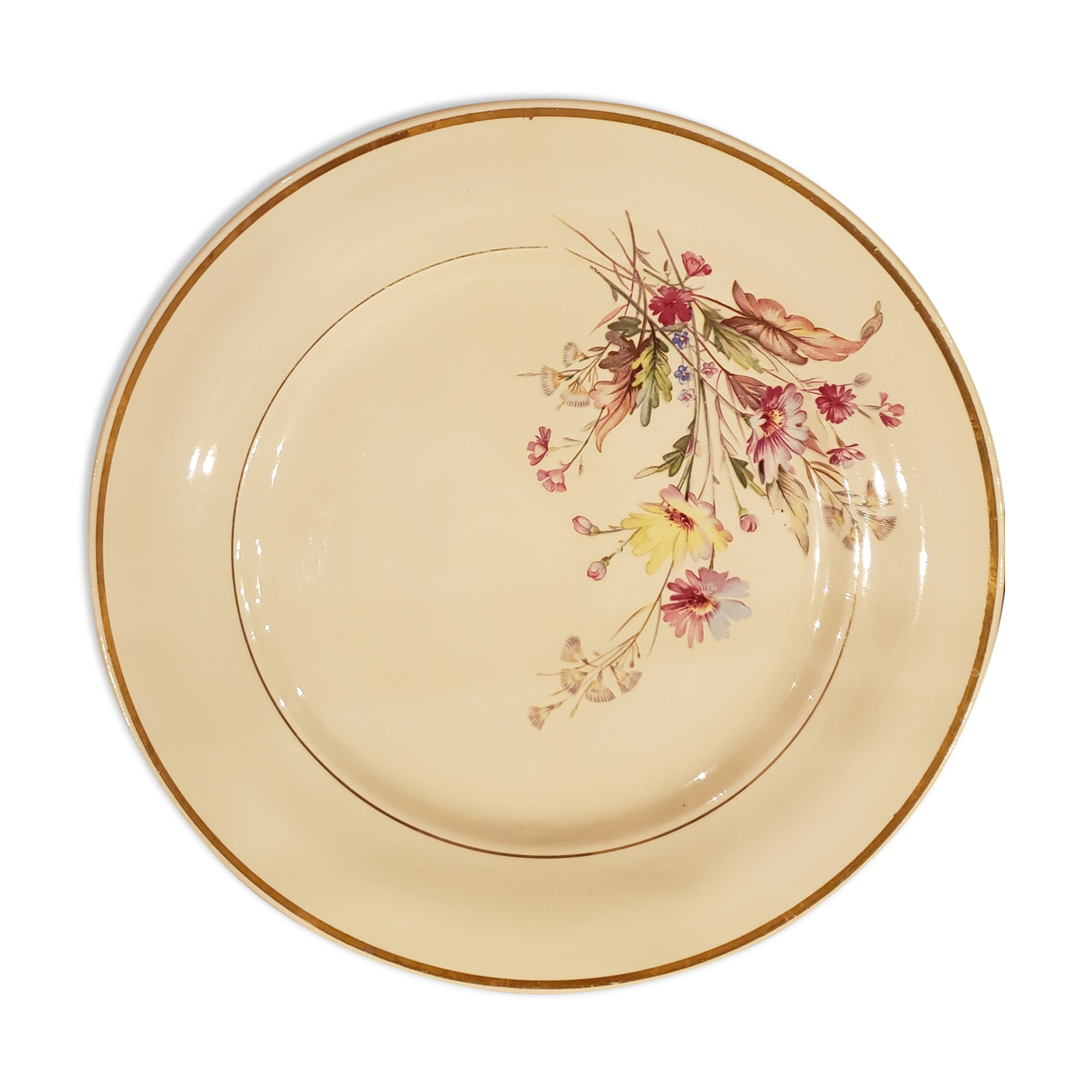 Flat plates 22,  Saint Amand, Earthenware, Fanny and Michel