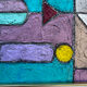 Abstract geometric coloured painting