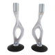 Pair of modernist candlesticks, 1990