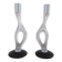 Pair of modernist candlesticks, 1990