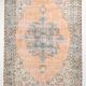 7x12 Peach & Blue Vintage Classic Antique Area Rug, 219x354Cm