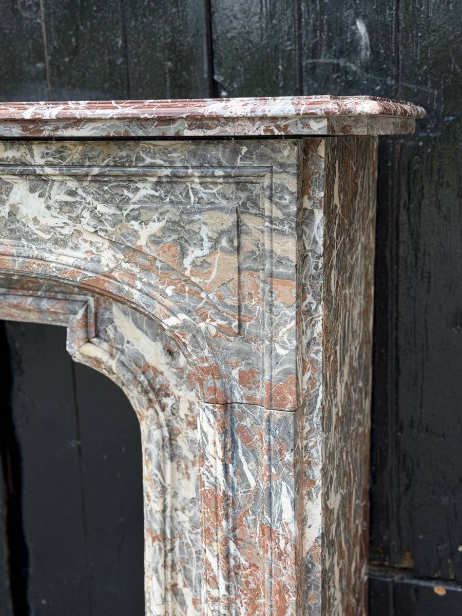 Regency fireplace in grey Ardennes marble, 18th century